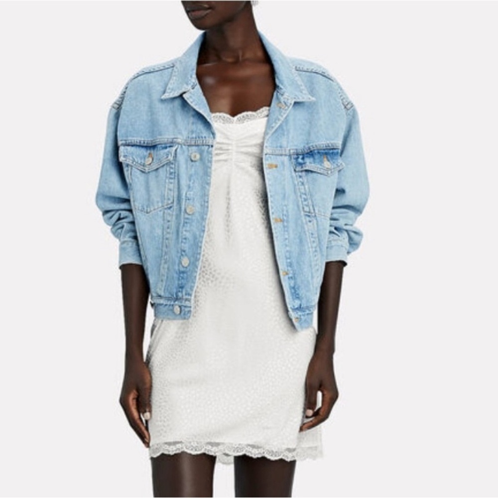 JONATHAN SIMKHAI  NIGHT NIGHT Lace Trim Embellishment Nightgown/Slip S